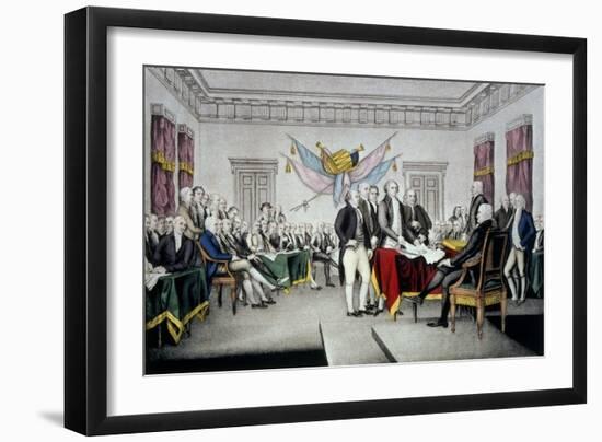 The Declaration of Independence-Currier & Ives-Framed Giclee Print