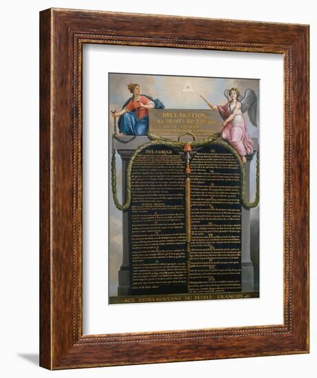 The Declaration of the Rights of Man and Citizen, August 1789-Jean Jacques Francois Le Barbier-Framed Giclee Print