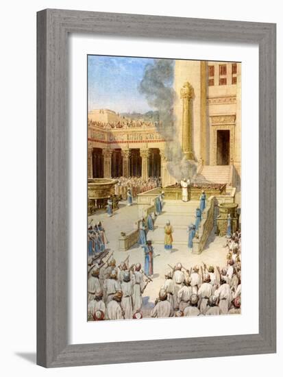 The dedication of the Temple in Jerusalem built by King Solomon - Bible-William Brassey Hole-Framed Giclee Print