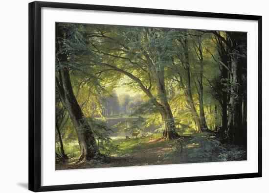 The Deer Park-Carl Frederic Aagaard-Framed Premium Giclee Print