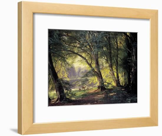 The Deer Park-Carl Frederic Aagaard-Framed Premium Giclee Print