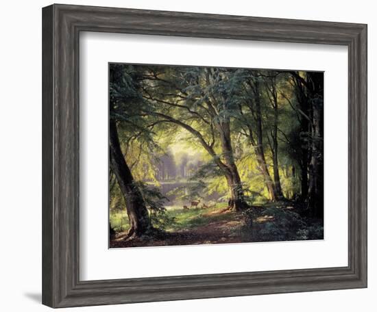 The Deer Park-Carl Frederic Aagaard-Framed Art Print