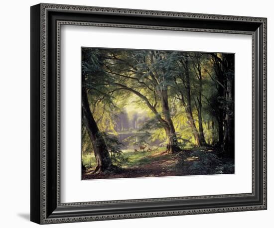 The Deer Park-Carl Frederic Aagaard-Framed Art Print