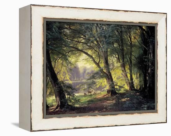 The Deer Park-Carl Frederic Aagaard-Framed Stretched Canvas