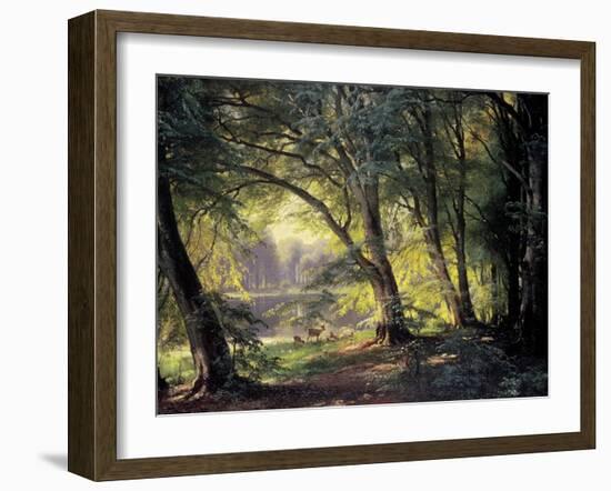 The Deer Park-Carl Frederic Aagaard-Framed Art Print