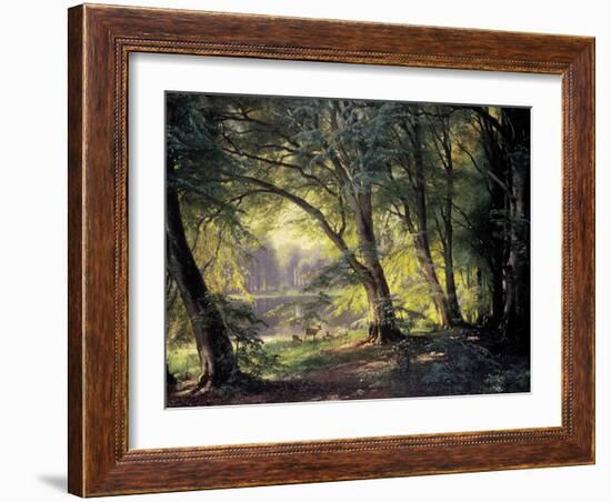 The Deer Park-Carl Frederic Aagaard-Framed Art Print