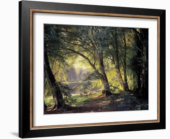 The Deer Park-Carl Frederic Aagaard-Framed Art Print