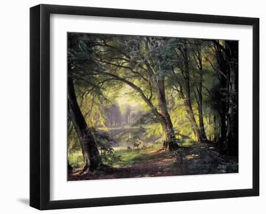 The Deer Park-Carl Frederic Aagaard-Framed Art Print