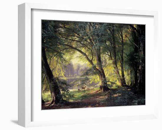 The Deer Park-Carl Frederic Aagaard-Framed Art Print