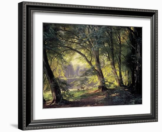 The Deer Park-Carl Frederic Aagaard-Framed Art Print