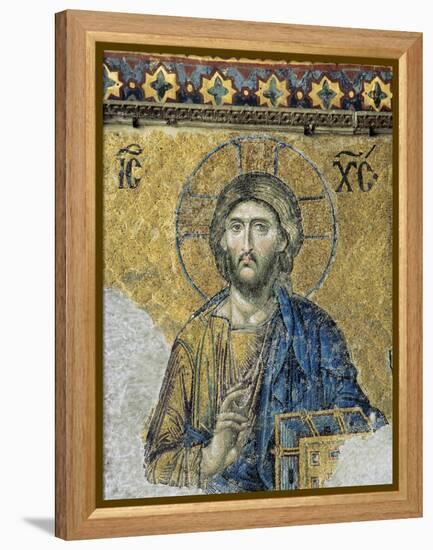 The Deesis. Detail. Jesus Christ in Majesty as If to Bless. Hagia Sophia. Istanbul. Turkey-null-Framed Premier Image Canvas