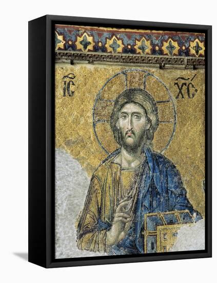 The Deesis. Detail. Jesus Christ in Majesty as If to Bless. Hagia Sophia. Istanbul. Turkey-null-Framed Premier Image Canvas