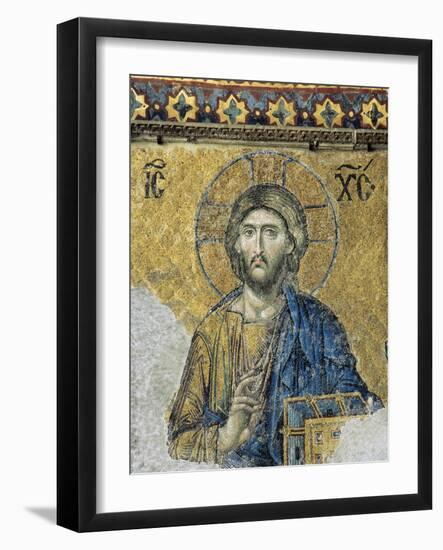 The Deesis. Detail. Jesus Christ in Majesty as If to Bless. Hagia Sophia. Istanbul. Turkey-null-Framed Giclee Print