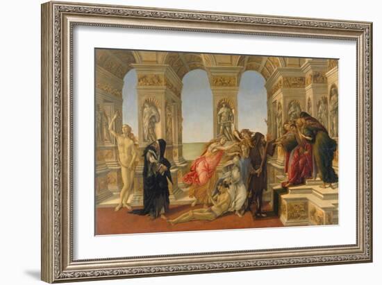 The Defamation of Apelles, 1494-95-Sandro Botticelli-Framed Giclee Print