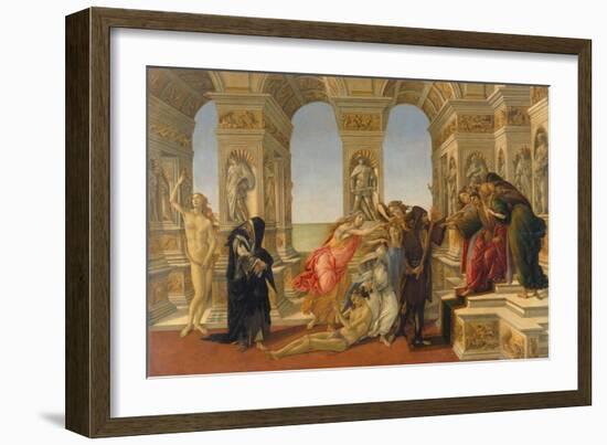 The Defamation of Apelles, 1494-95-Sandro Botticelli-Framed Giclee Print