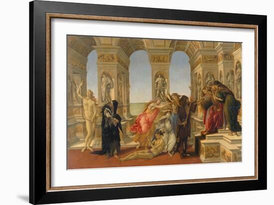 The Defamation of Apelles, 1494-95-Sandro Botticelli-Framed Giclee Print