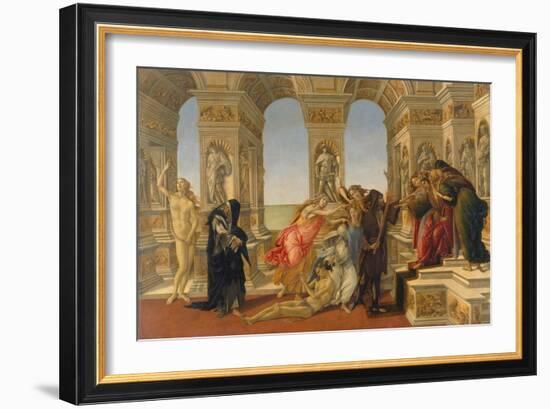 The Defamation of Apelles, 1494-95-Sandro Botticelli-Framed Giclee Print