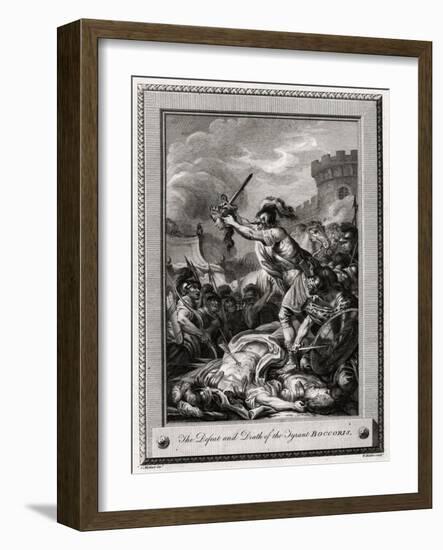 The Defeat and Death of the Tyrant Boccoris, 1774-W Walker-Framed Giclee Print