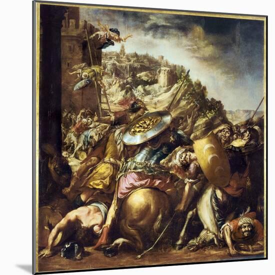 The defeat of the Saracens, The end of the Saracens invasion in Spain in 1492-Juan de Valdes Leal-Mounted Giclee Print