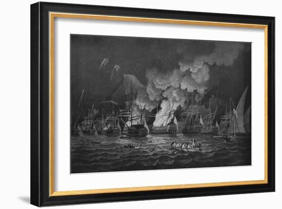 'The Defence of Gibraltar', c1785-Thomas Luny-Framed Giclee Print