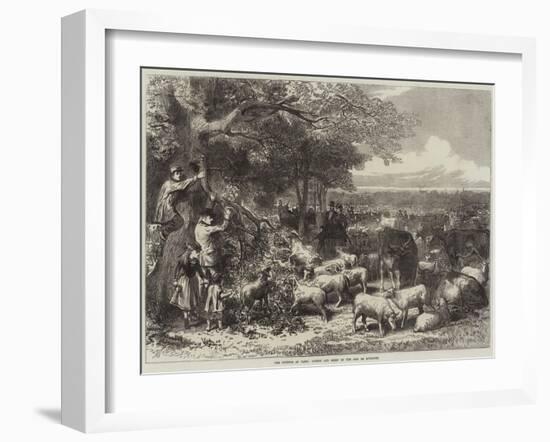 The Defence of Paris, Cattle and Sheep in the Bois De Boulogne-Arthur Hopkins-Framed Giclee Print