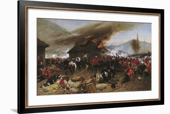 The Defence of Rorke's Drift-Alphonse Marie de Neuville-Framed Giclee Print