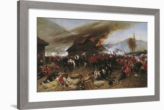 The Defence of Rorke's Drift-Alphonse Marie de Neuville-Framed Giclee Print