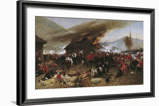 The Defence of Rorke's Drift-Alphonse Marie de Neuville-Framed Giclee Print