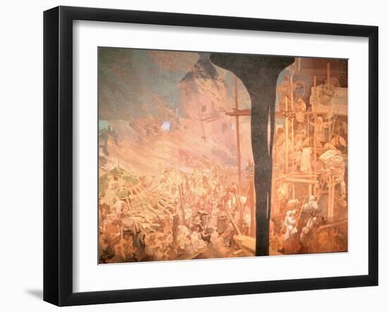 The Defence of Sziget, from the 'Slav Epic', 1914-Alphonse Mucha-Framed Giclee Print