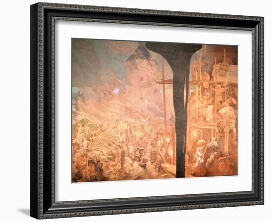 The Defence of Sziget, from the 'Slav Epic', 1914-Alphonse Mucha-Framed Giclee Print