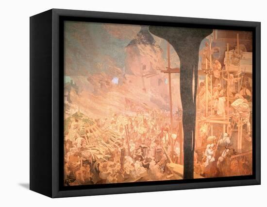 The Defence of Sziget, from the 'Slav Epic', 1914-Alphonse Mucha-Framed Premier Image Canvas