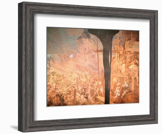 The Defence of Sziget, from the 'Slav Epic', 1914-Alphonse Mucha-Framed Giclee Print