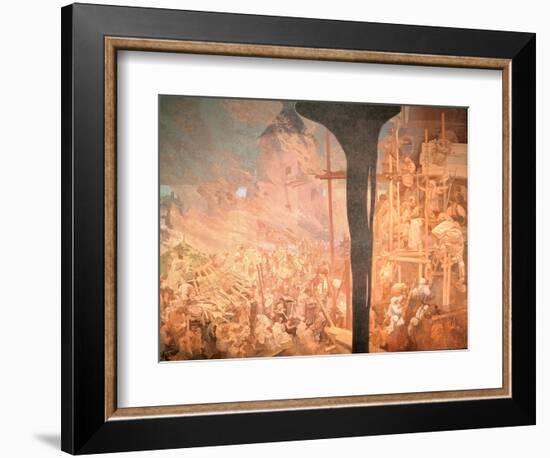 The Defence of Sziget, from the 'Slav Epic', 1914-Alphonse Mucha-Framed Giclee Print