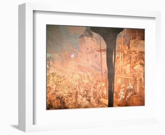 The Defence of Sziget, from the 'Slav Epic', 1914-Alphonse Mucha-Framed Giclee Print