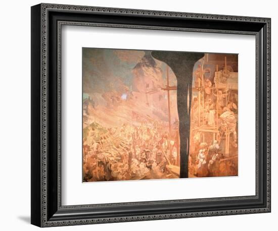 The Defence of Sziget, from the 'Slav Epic', 1914-Alphonse Mucha-Framed Giclee Print