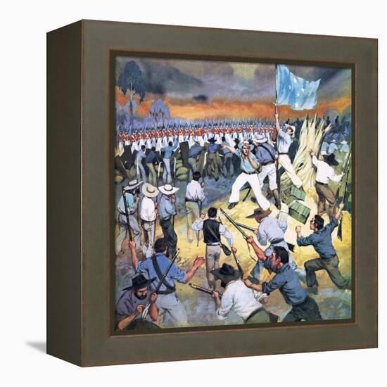 The Defence of the Eureka Stockade-Mcbride-Framed Premier Image Canvas