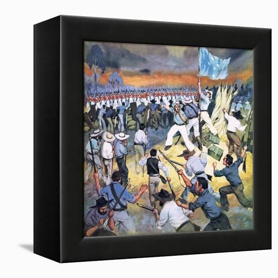 The Defence of the Eureka Stockade-Mcbride-Framed Premier Image Canvas