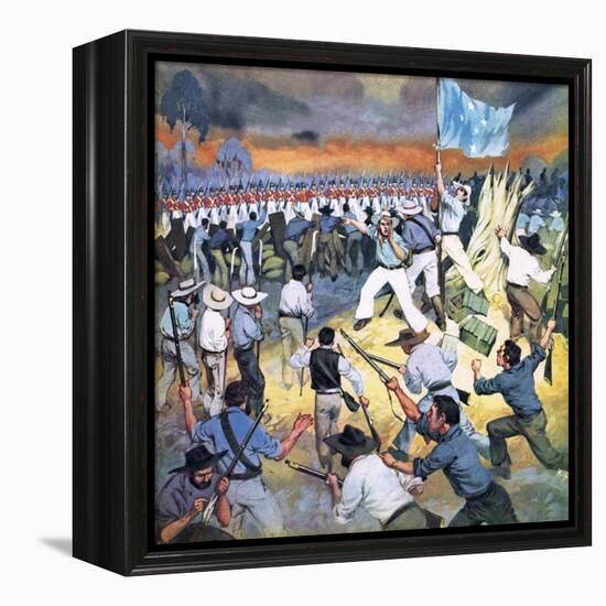 The Defence of the Eureka Stockade-Mcbride-Framed Premier Image Canvas