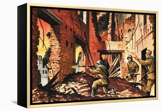 The Defense of Stalingrad During the Second World War-Dan Escott-Framed Premier Image Canvas