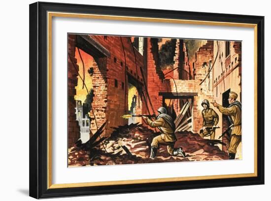 The Defense of Stalingrad During the Second World War-Dan Escott-Framed Giclee Print