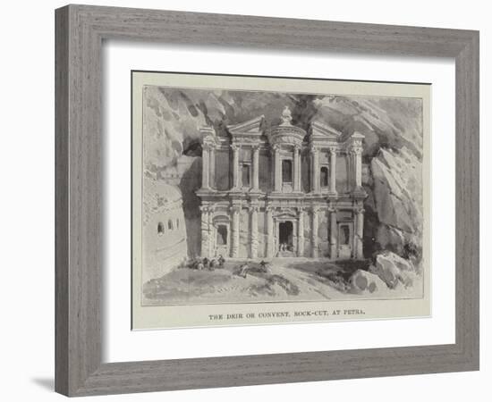 The Deir or Convent, Rock-Cut, at Petra-null-Framed Giclee Print