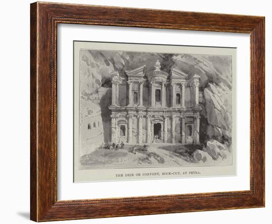 The Deir or Convent, Rock-Cut, at Petra-null-Framed Giclee Print