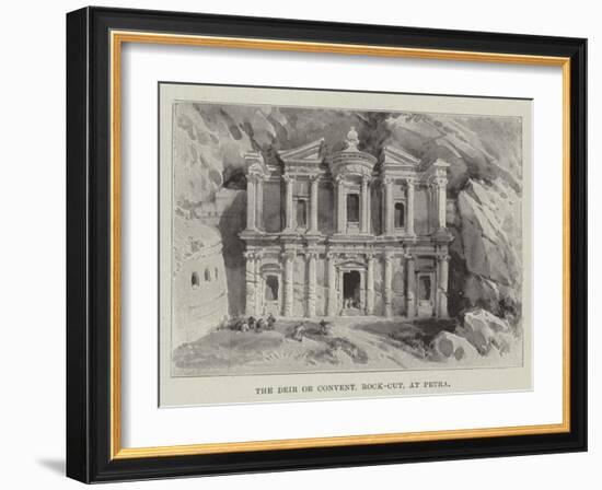 The Deir or Convent, Rock-Cut, at Petra-null-Framed Giclee Print