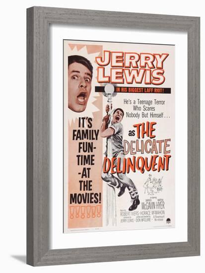 The Delicate Delinquent, Jerry Lewis, 1957-null-Framed Art Print