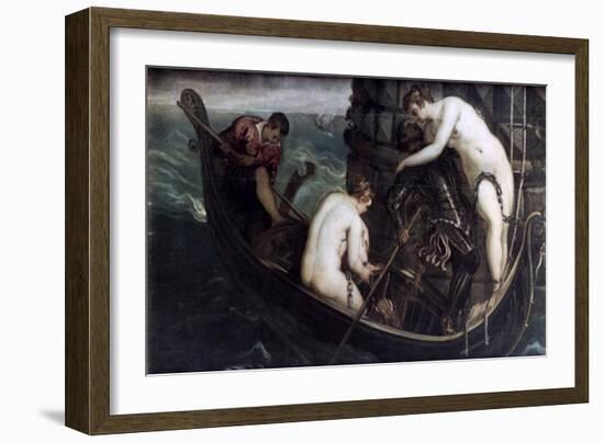 The Deliverance of Arsinoe, after 1560-1594-Jacopo Tintoretto-Framed Giclee Print