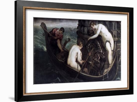 The Deliverance of Arsinoe, after 1560-1594-Jacopo Tintoretto-Framed Giclee Print