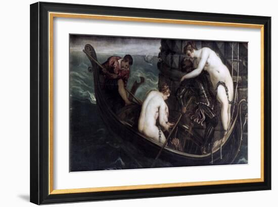 The Deliverance of Arsinoe, after 1560-1594-Jacopo Tintoretto-Framed Giclee Print