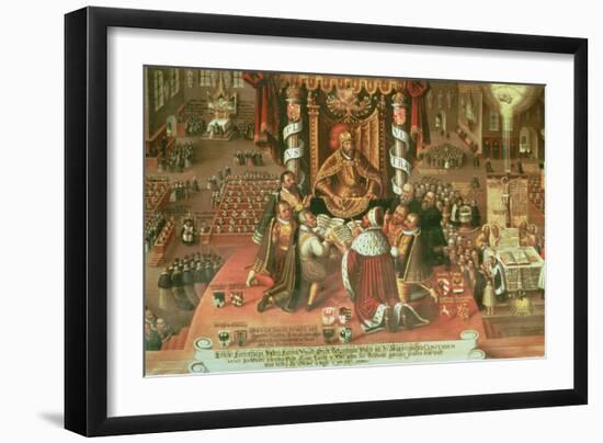 The Delivery of the Augsburg Confession, 25th June 1530, 1617-German School-Framed Giclee Print