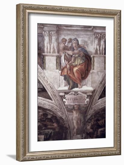 The Delphic Sybil-Michelangelo Buonarroti-Framed Giclee Print