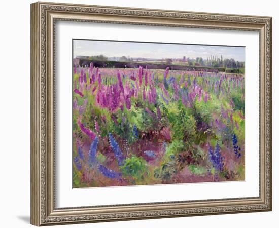 The Delphinium Field, 1991-Timothy Easton-Framed Giclee Print